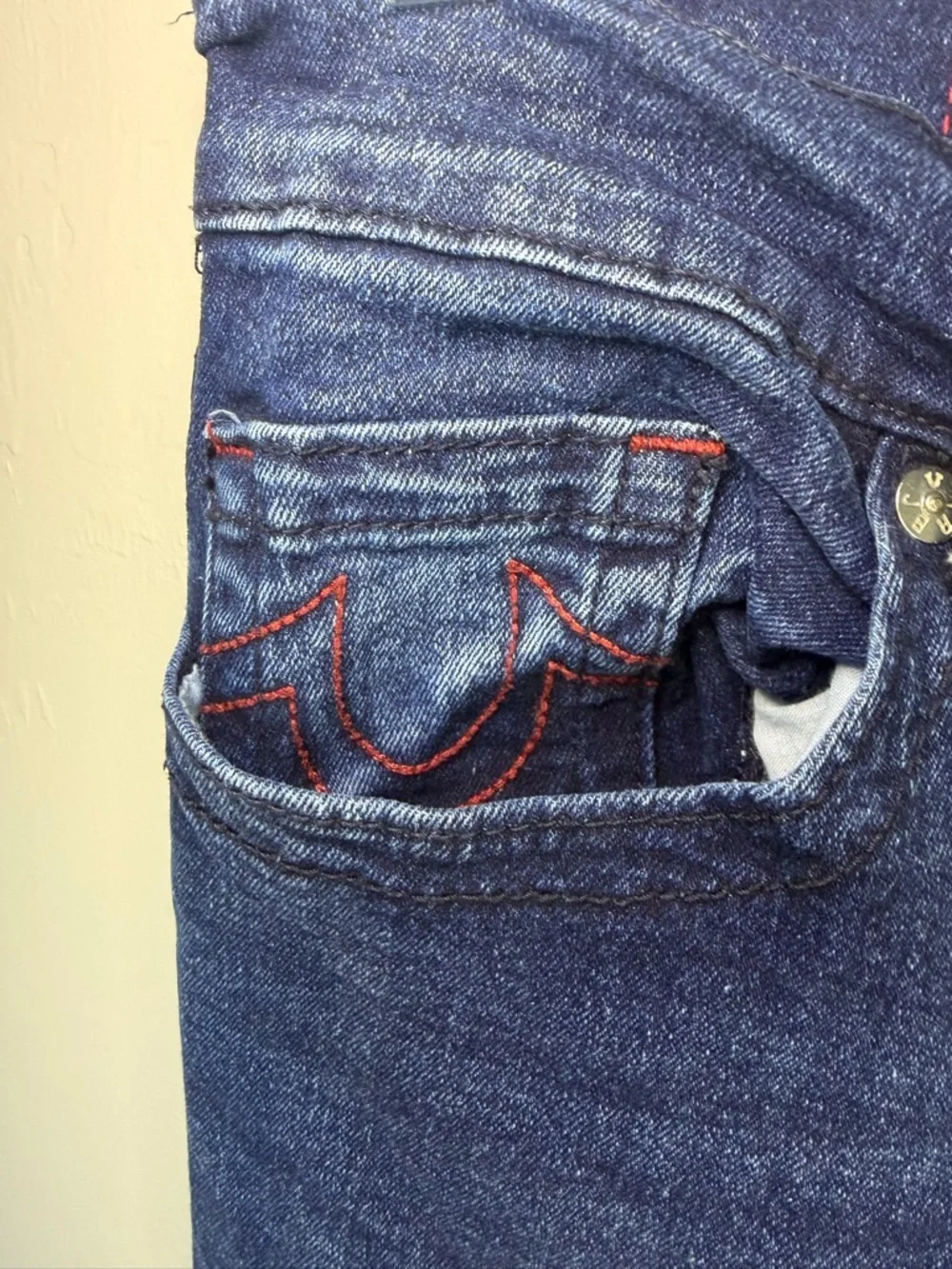True Religion Men's Deep Blue Straight Jeans